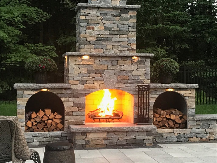 Wood Storage Cabinets Add-on for your Stone Age Fireplace