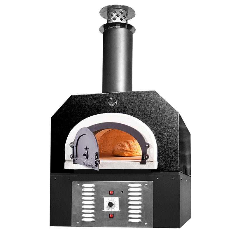 CBO 750 Hybrid Countertop Pizza Oven Dual Fuel Liquid Propane and Wood for Ultimate Outdoor Cooking technical component view with connection details for authentic artisan outdoor cooking