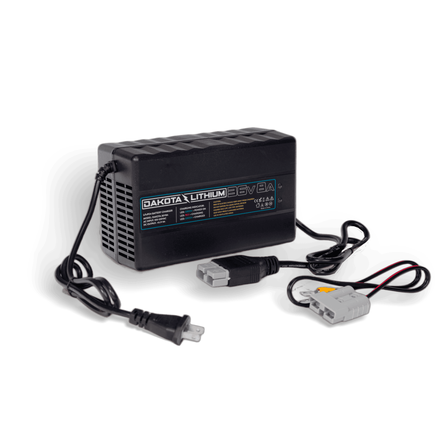 Dakota Lithium 36V 8A LiFePO4 Battery Charger - Fast & Reliable Charging