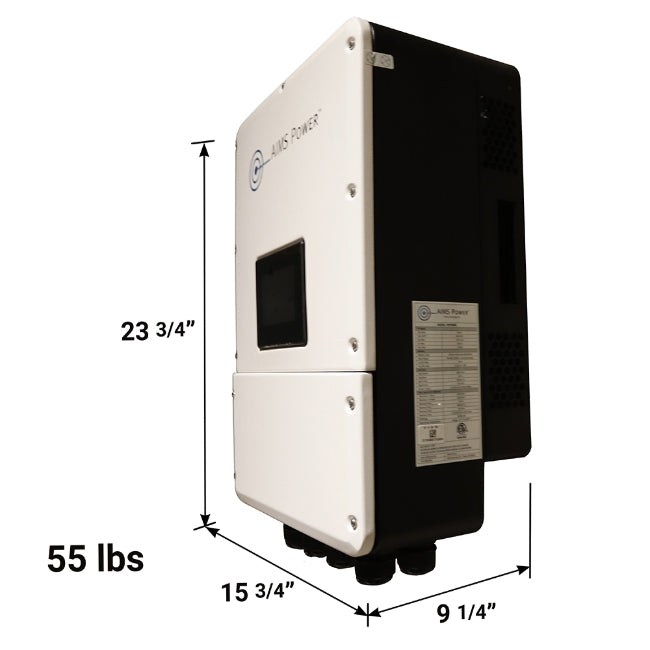 AIMS Power KIT Hybrid Inverter Charger, AGM Battery Bank & Solar Panels 9.6 kW Inverter Output | 200 Amp Stored Battery Power | 9900 Watt Solar Panels