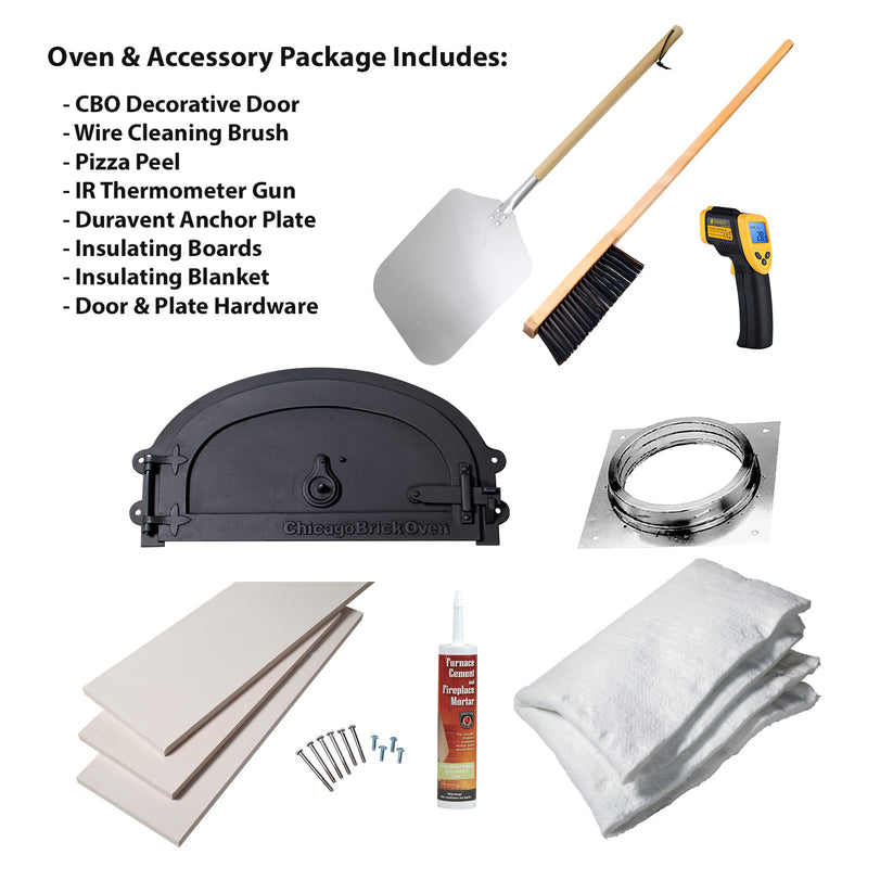 CBO 750 Hybrid Pizza Oven DIY Kit DualFuel Wood or Natural Gas for Perfect Pizzas comprehensive system package with all necessary components for authentic artisan outdoor cooking