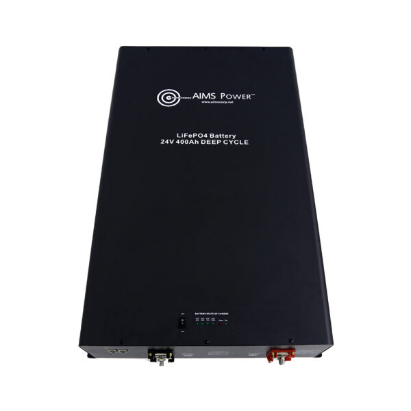 AIMS Power 24V 400AMP LiFePO4 Industrial Grade Lithium Battery