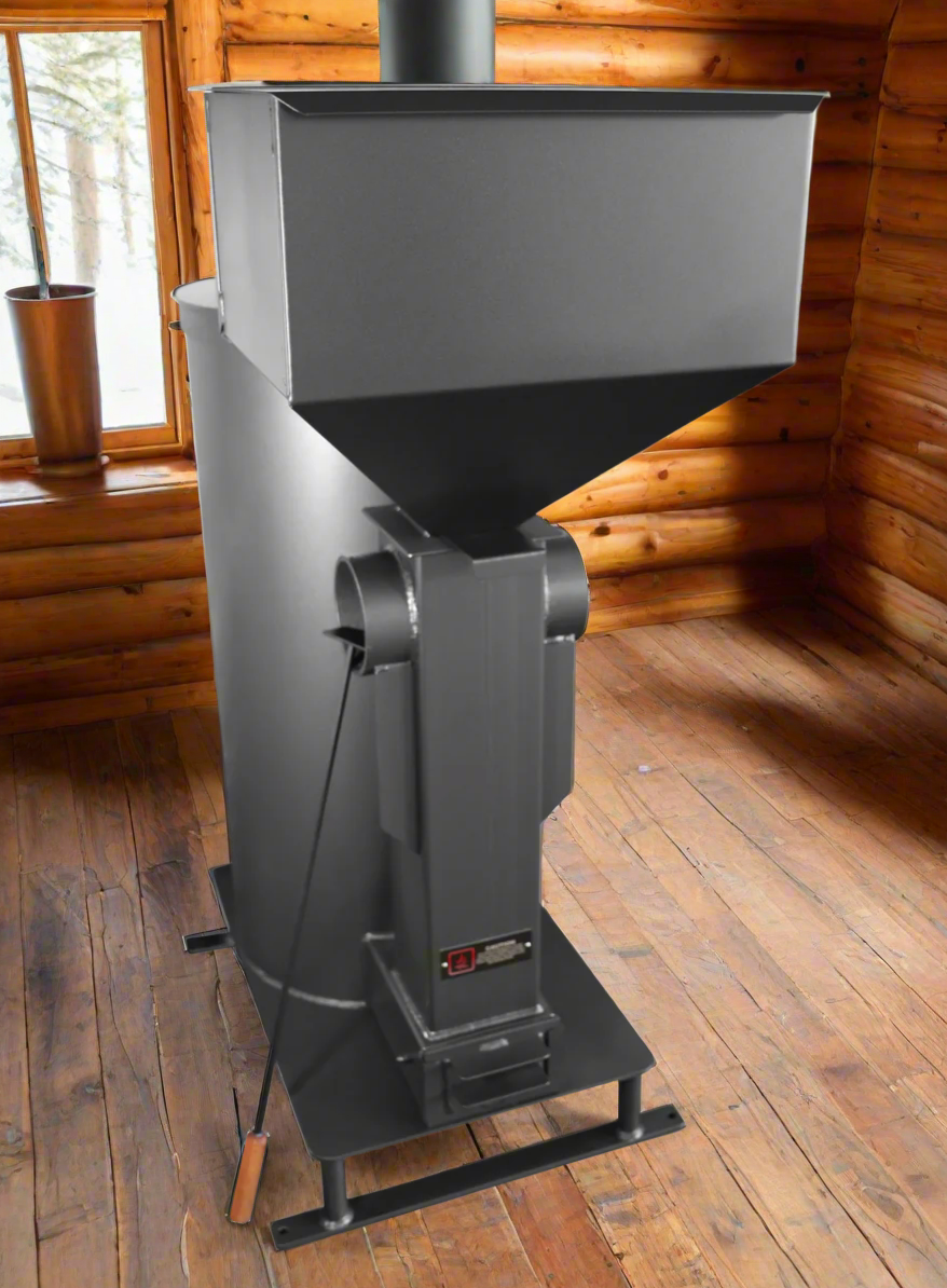 Liberator Rocket Heater Generation 2 Wood Burning or Pellet Stove with Pellet Hopper