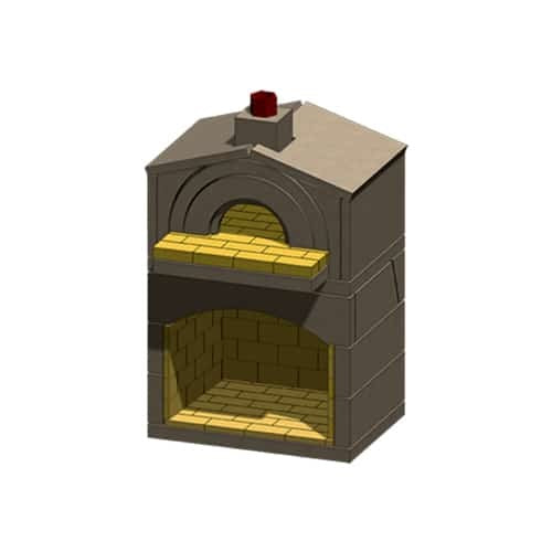 Stone Age Mezzo Vent Free Pizza Oven & Fireplace Combo Outdoor Fireplace Kit