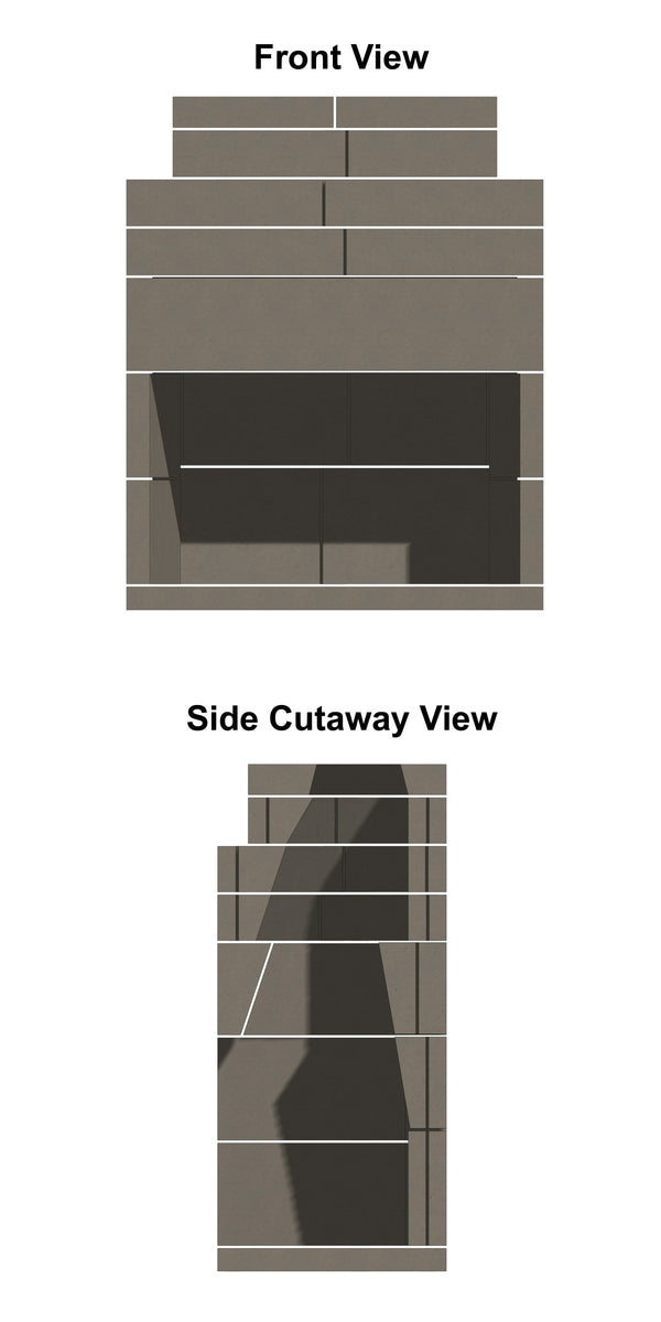 Stone Age Manufacturing New Age Zero Clearance Fireplace 42" - Perfect for Preppers