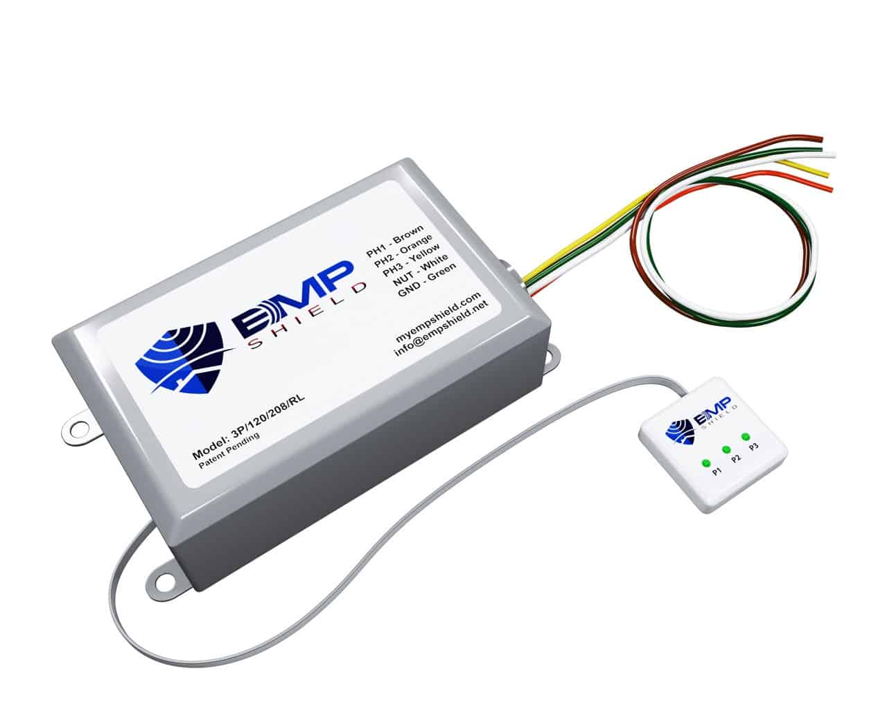 EMP Shield – 3 Phase 120-208 Volt AC Concealed Model With External LEDs