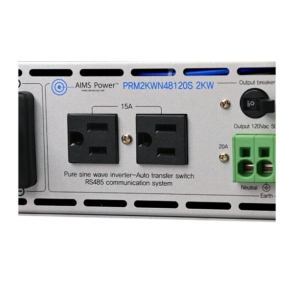 AIMS Power 2000 Watt NEGATIVE 48 Volt Rack Mount Inverter To 120 Volt AC – 2U (-48V) - Reliable Backup Power