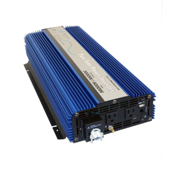 AIMS Power 3000 Watt Pure Sine Inverter Kit Reliable Backup Power for Preppers alternative angle showing versatile mounting options for clean AC power conversion applications