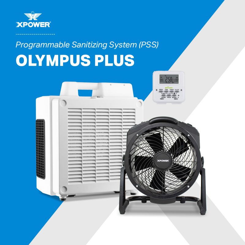 XPOWER Olympus PLUS Programmable Sanitizing System Ultimate Air Purifier Ozone Generator primary product showcase highlighting key features and benefits for reliable backup power generation