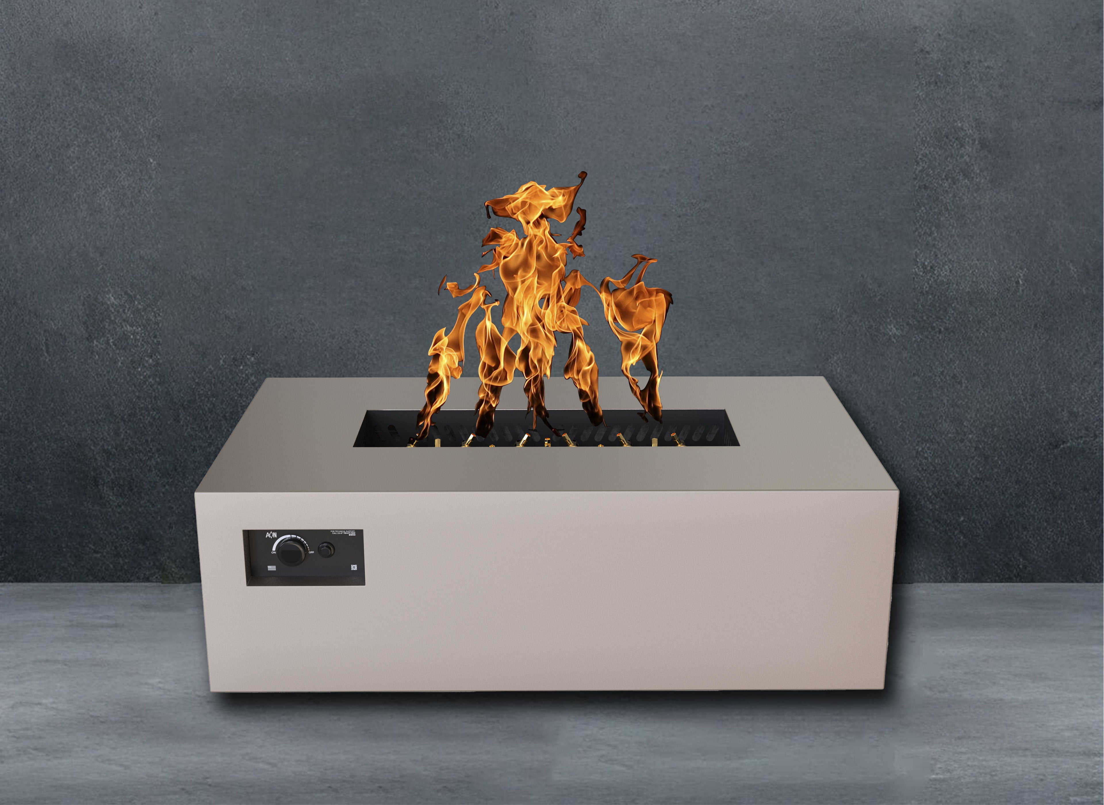 Warming Trends R48 Rectangular AOS Fire Table with 170,000 BTU CROSSFIRE® Burner and WATERSTOP® Fitting