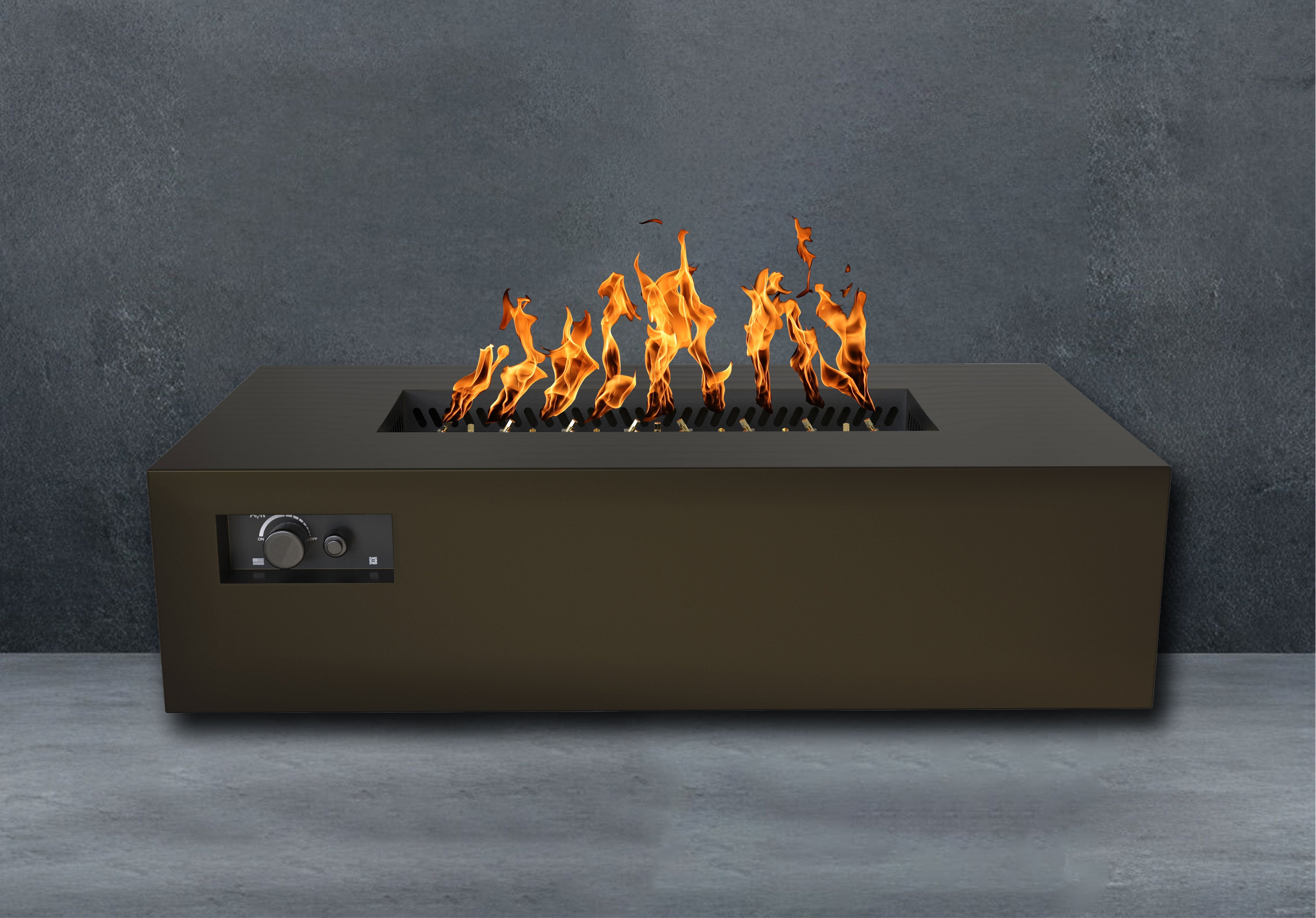 Warming Trends R60 Rectangular AOS Fire Table with 230,000 BTU CROSSFIRE® Burner and WATERSTOP® Fitting