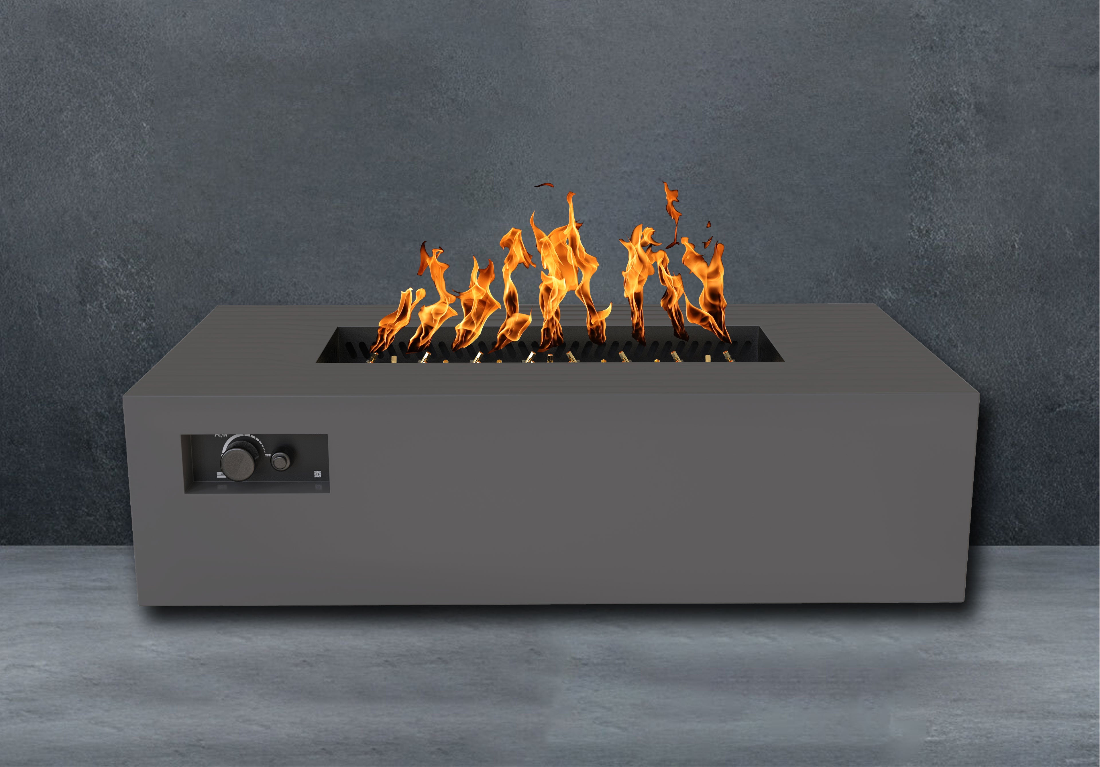 Warming Trends R60 Rectangular AOS Fire Table with 230,000 BTU CROSSFIRE® Burner and WATERSTOP® Fitting