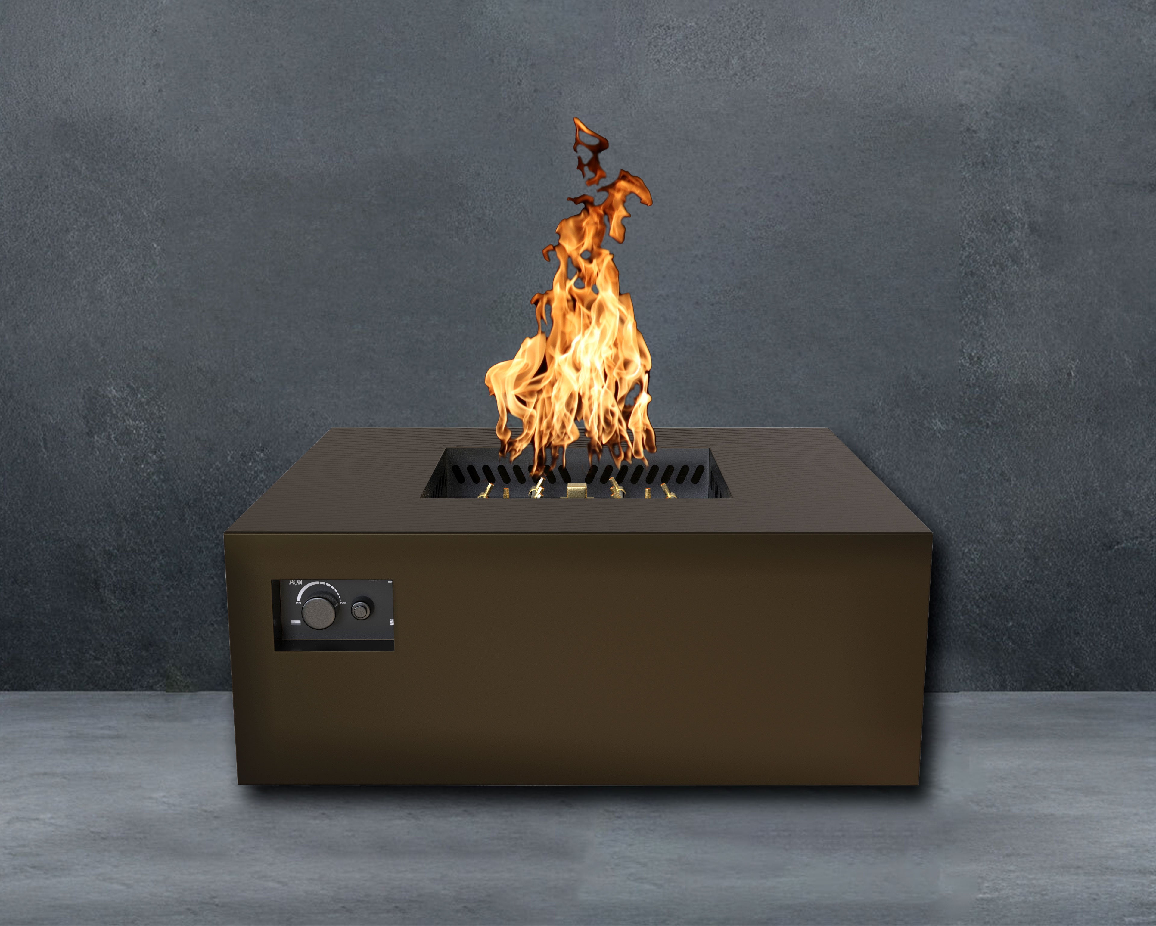 Warming Trends S40 Square AOS Fire Table with 140,000 BTU CROSSFIRE® Burner and WATERSTOP® Fitting