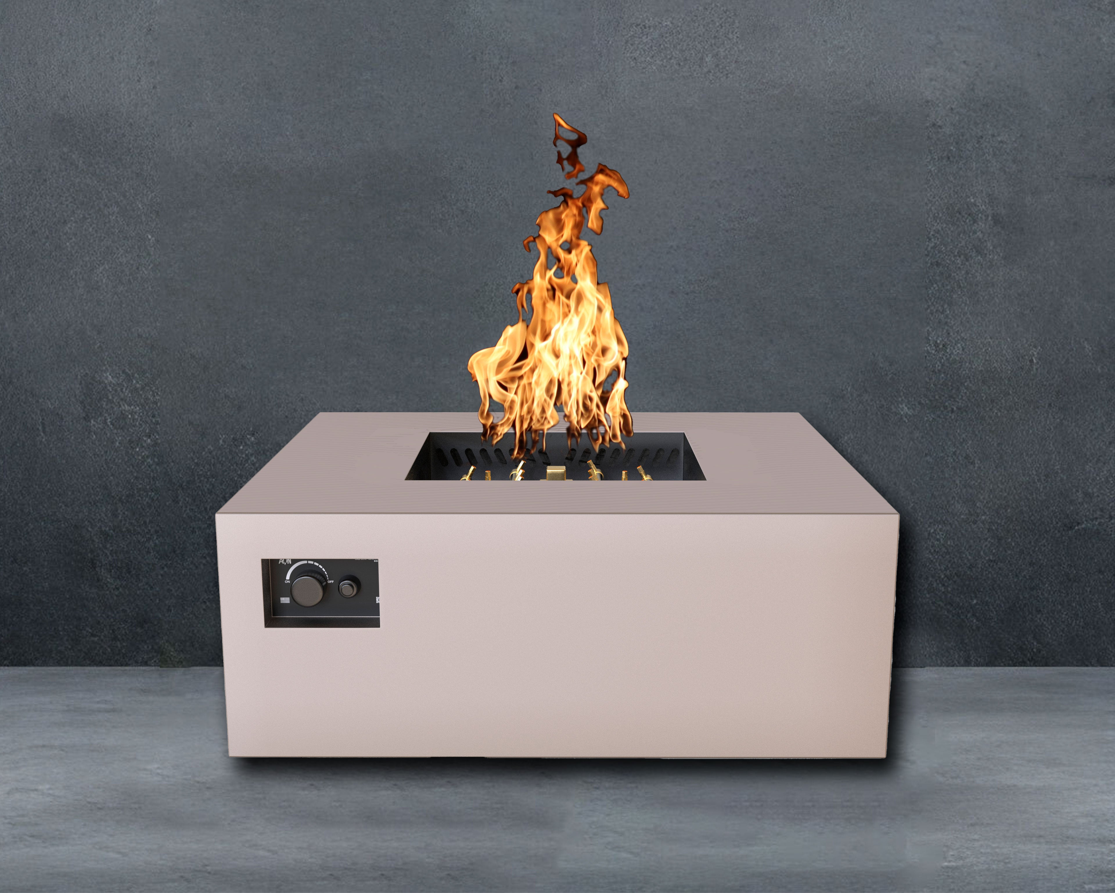 Warming Trends S40 Square AOS Fire Table with 140,000 BTU CROSSFIRE® Burner and WATERSTOP® Fitting