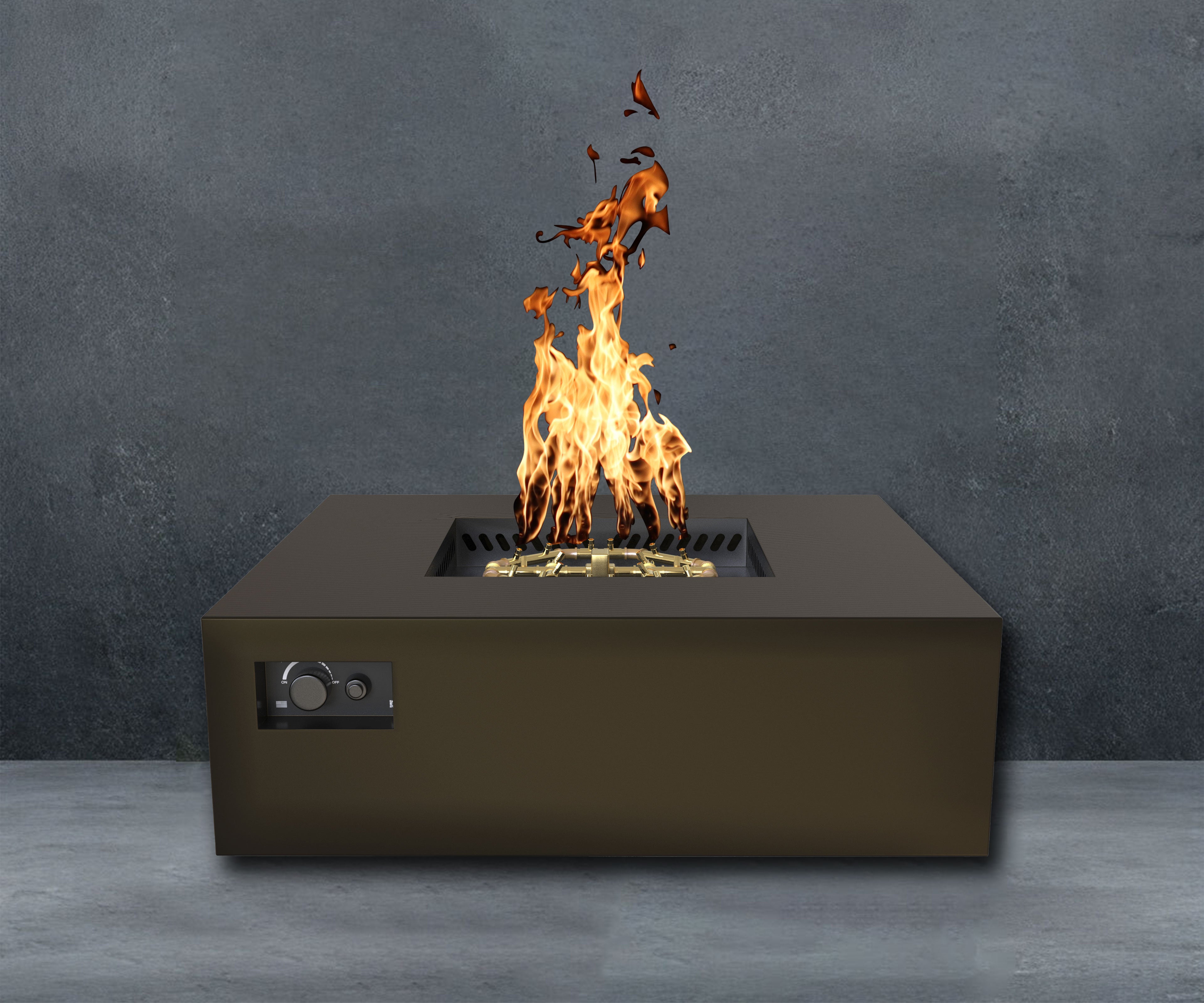 Warming Trends S48 Square AOS Fire Table with 180,000 BTU CROSSFIRE® Burner and WATERSTOP® Fitting