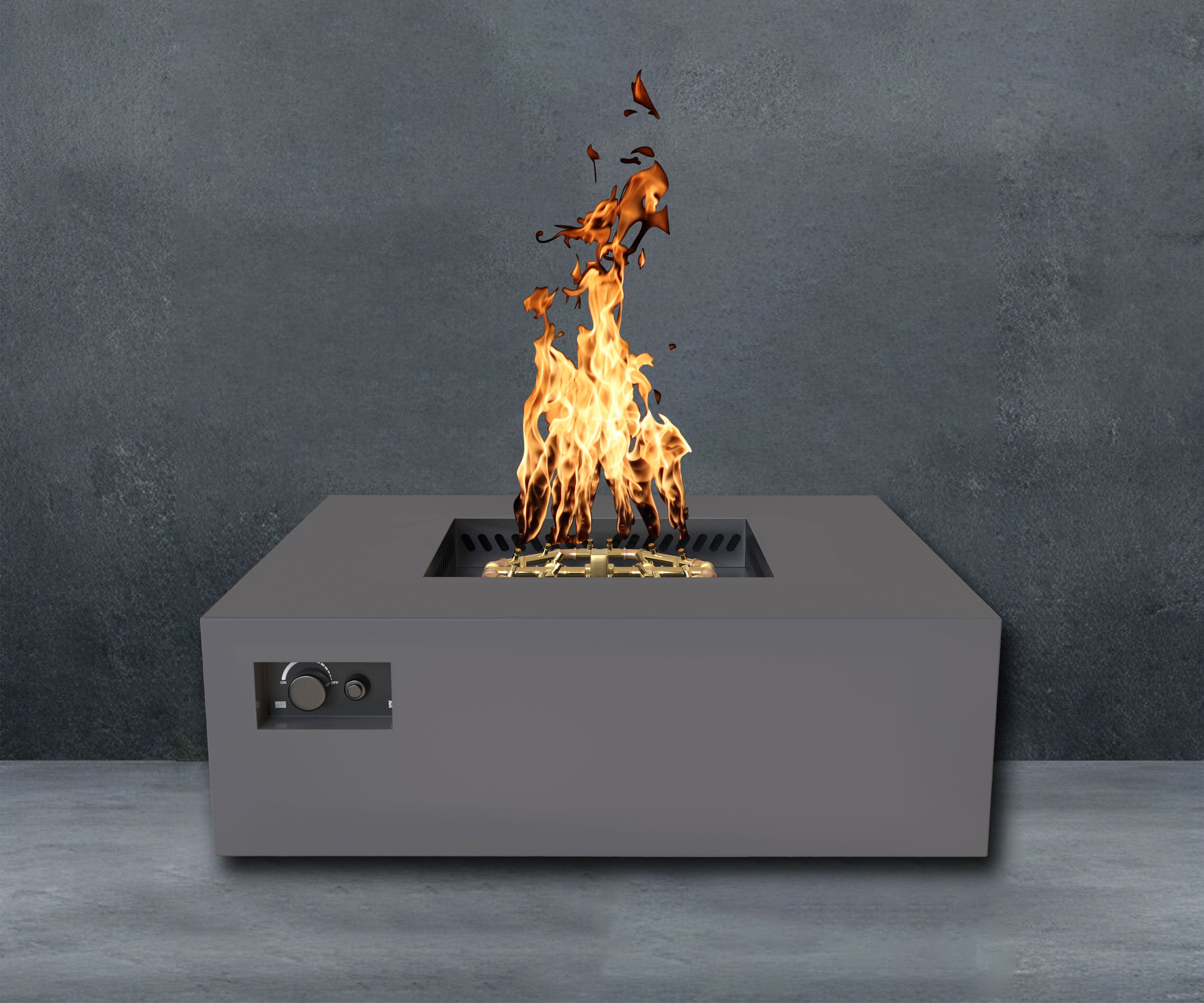 Warming Trends S48 Square AOS Fire Table with 180,000 BTU CROSSFIRE® Burner and WATERSTOP® Fitting