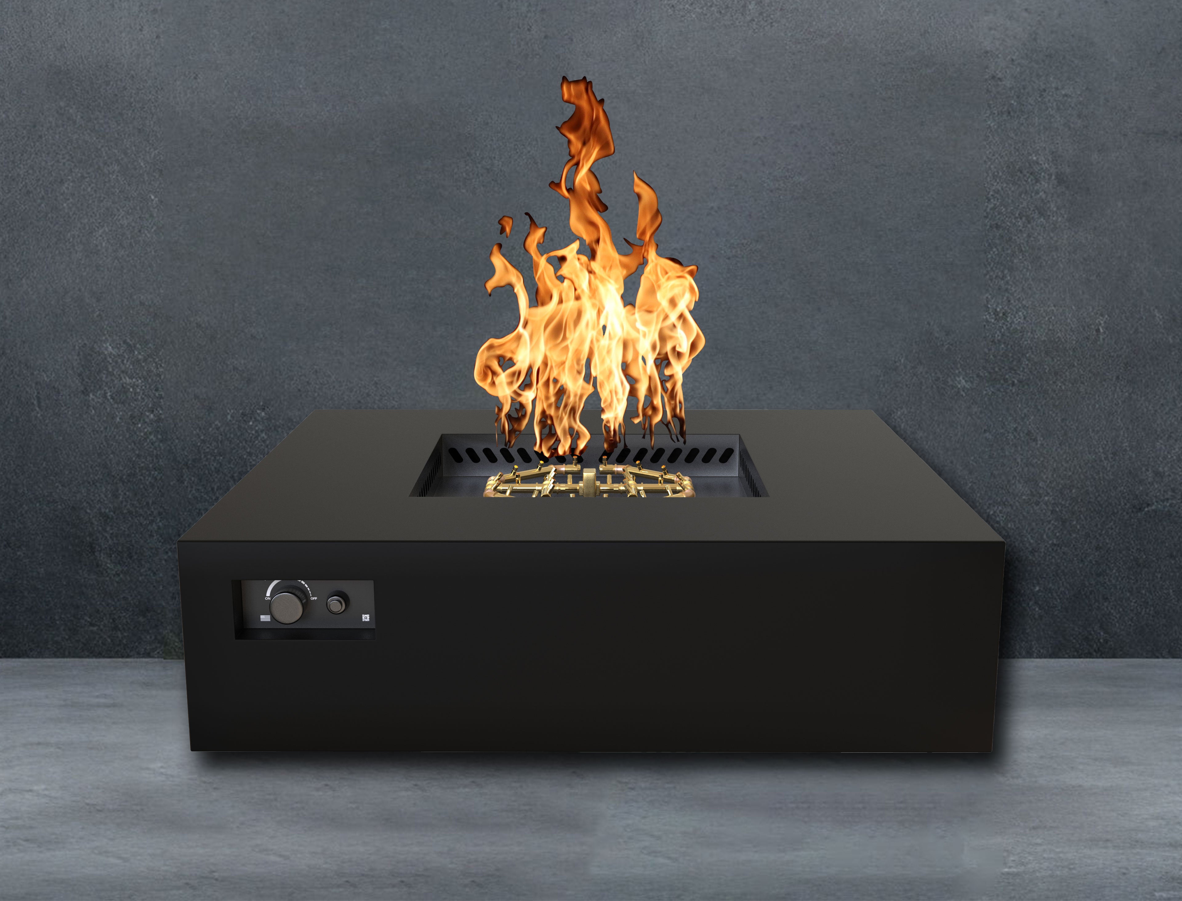 Warming Trends S56 Square AOS Fire Table with 280,000 BTU CROSSFIRE® Burner and WATERSTOP® Fitting