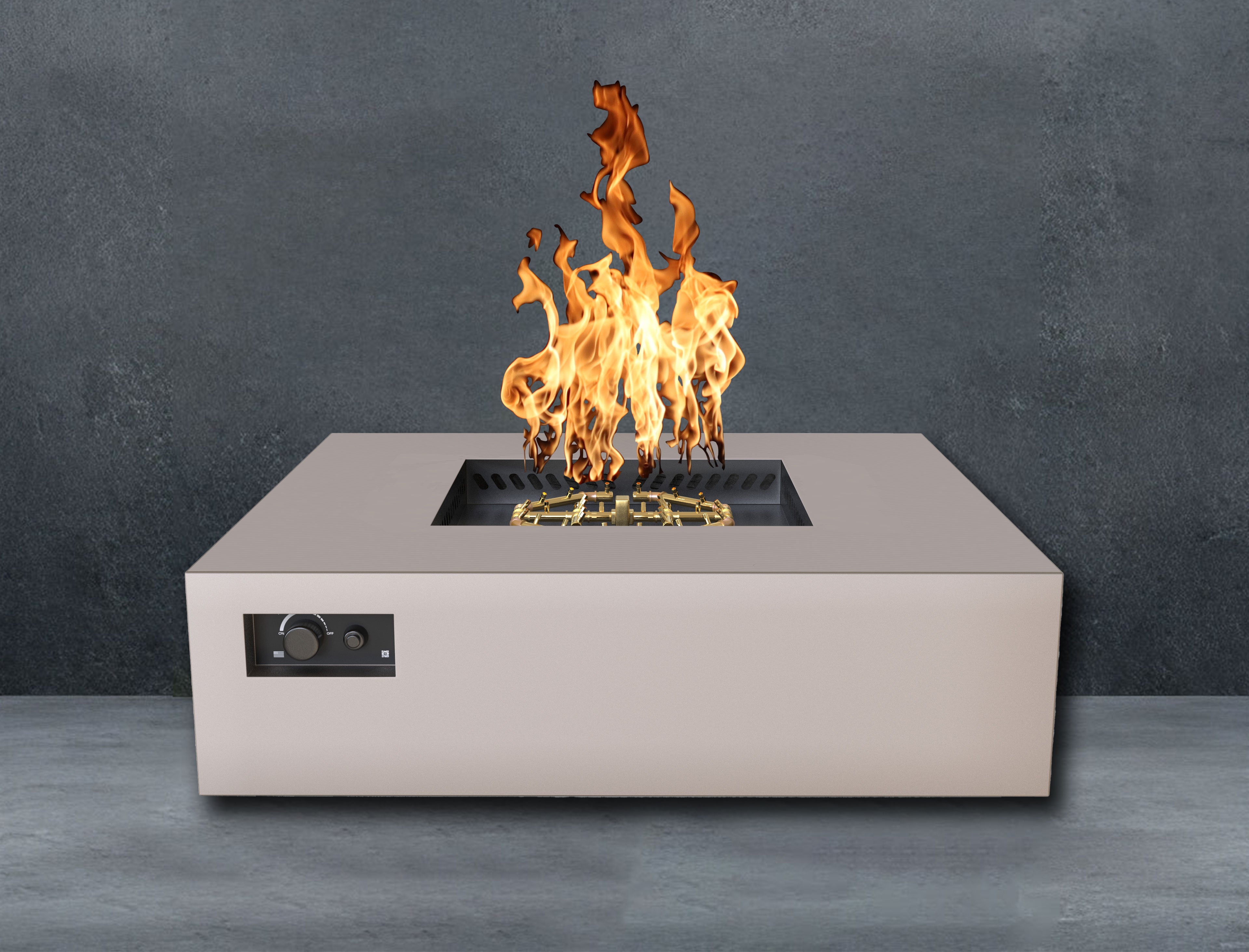 Warming Trends S56 Square AOS Fire Table with 280,000 BTU CROSSFIRE® Burner and WATERSTOP® Fitting