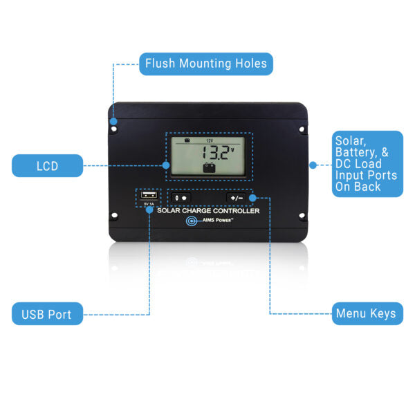 AIMS Power 480W Solar Kit with 2500W Inverter and 200Ah Batteries Ultimate OffGrid Solution supplementary product view with additional technical details for comprehensive renewable energy systems