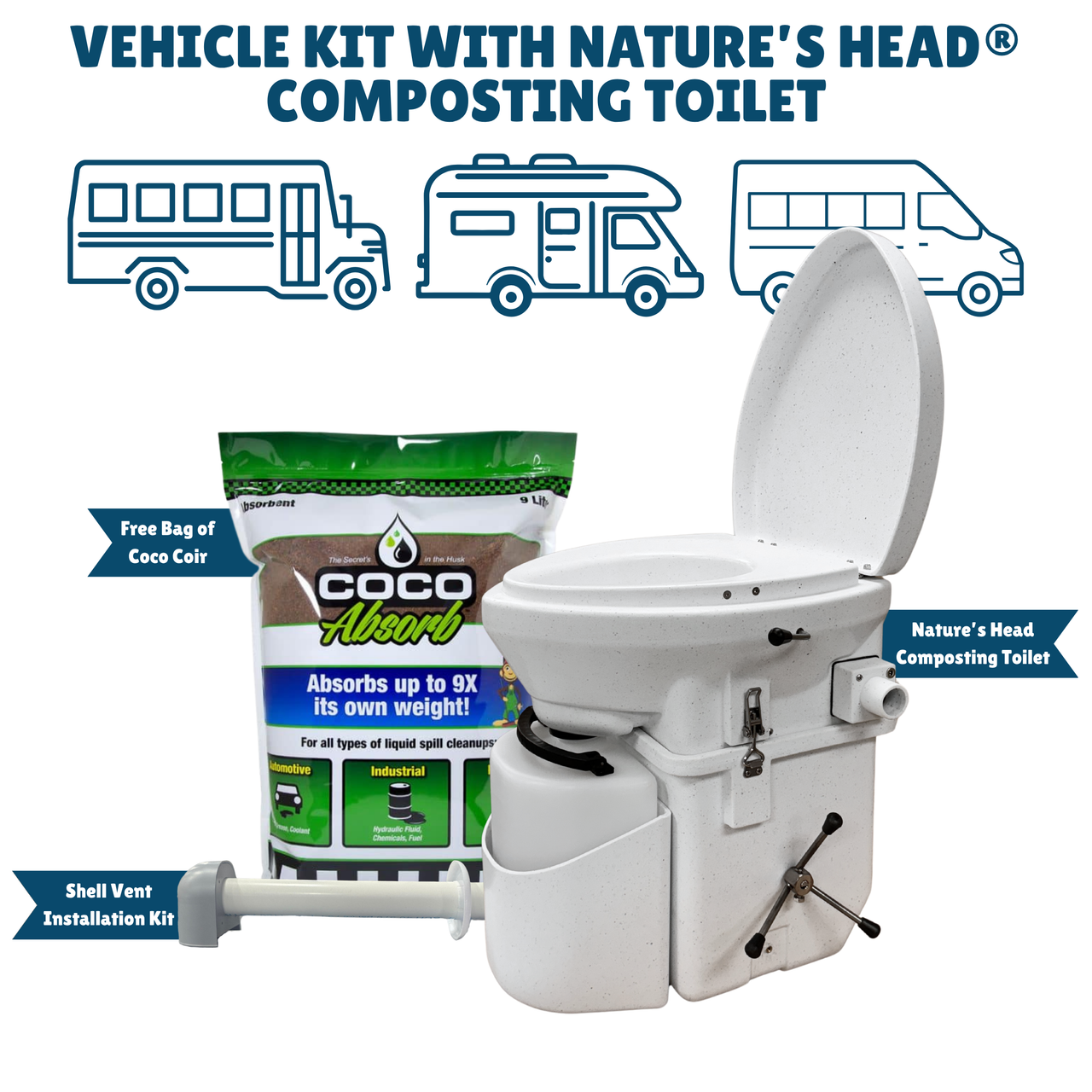 Nature's Head Composting Toilet Vehicle Kit