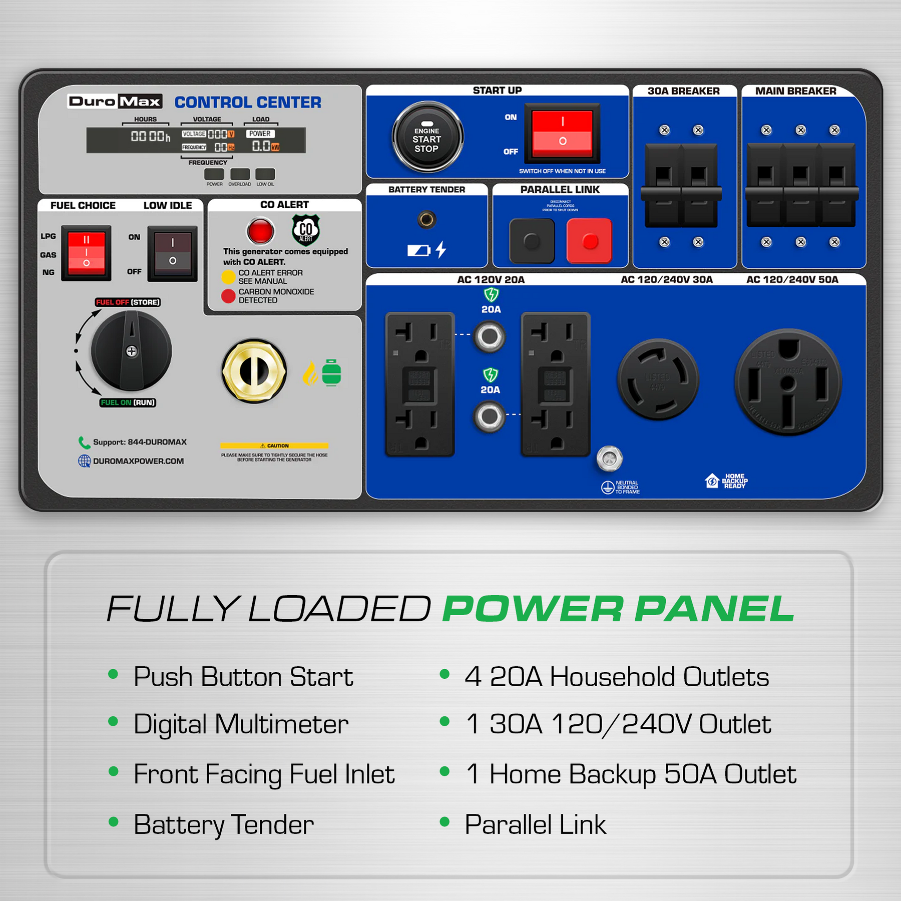 DuroMax XP9500iHT 9,500 Watt Portable Tri Fuel Inverter Generator - Reliable Power for Preppers