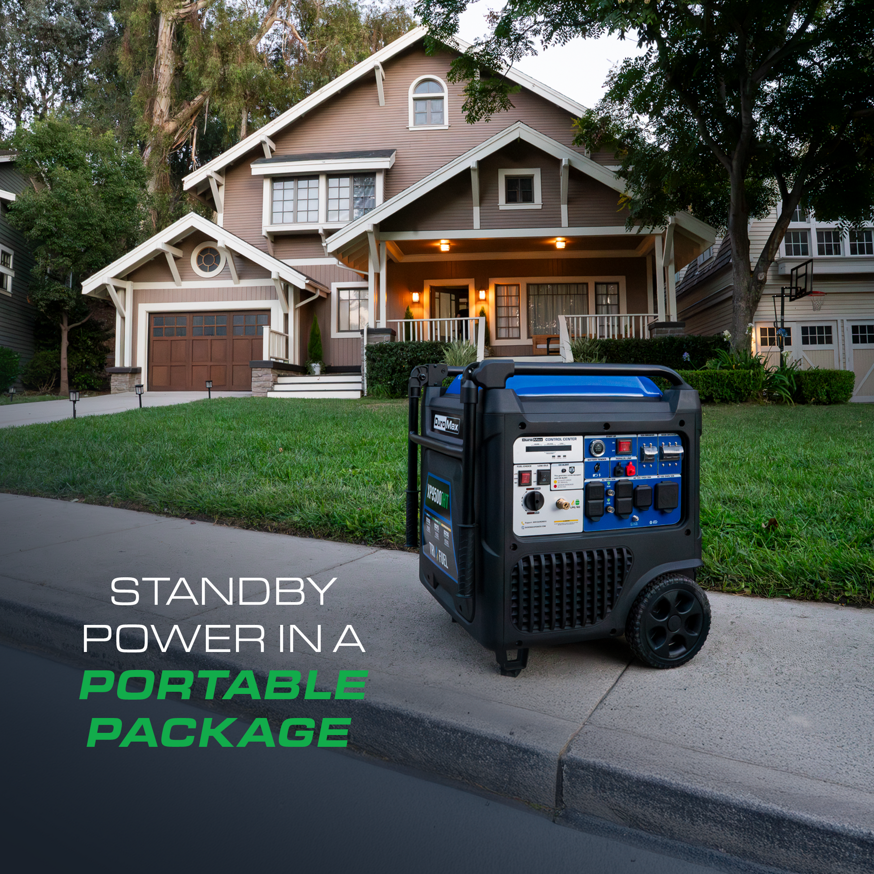 DuroMax XP9500iHT 9,500 Watt Portable Tri Fuel Inverter Generator - Reliable Power for Preppers