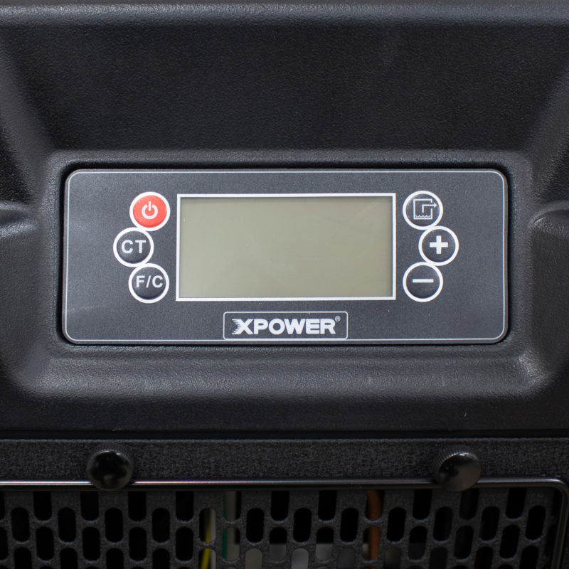 XPOWER XD165L Low Grain Refrigerant Dehumidifier Ultimate Humidity Control advanced digital control interface with monitoring capabilities for professional emergency preparedness applications