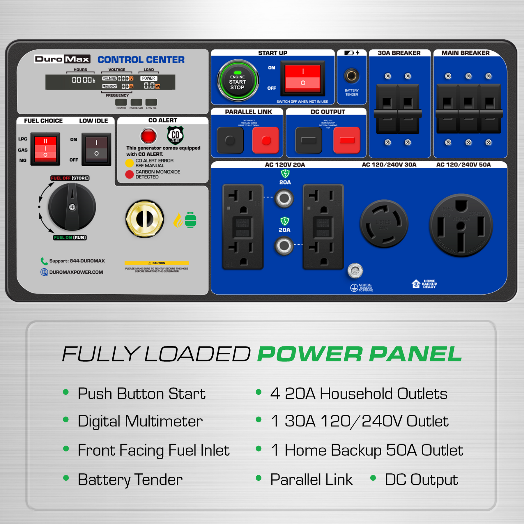 DuroMax XP11000iHT 11,000 Watt Tri Fuel Inverter Generator - Power Your Home with Ease