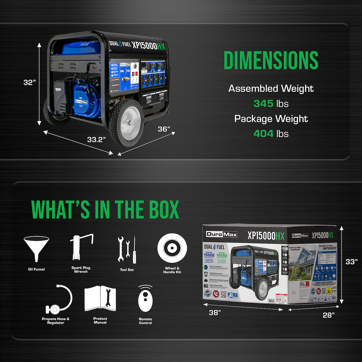 DuroMax XP15000HX generator product image