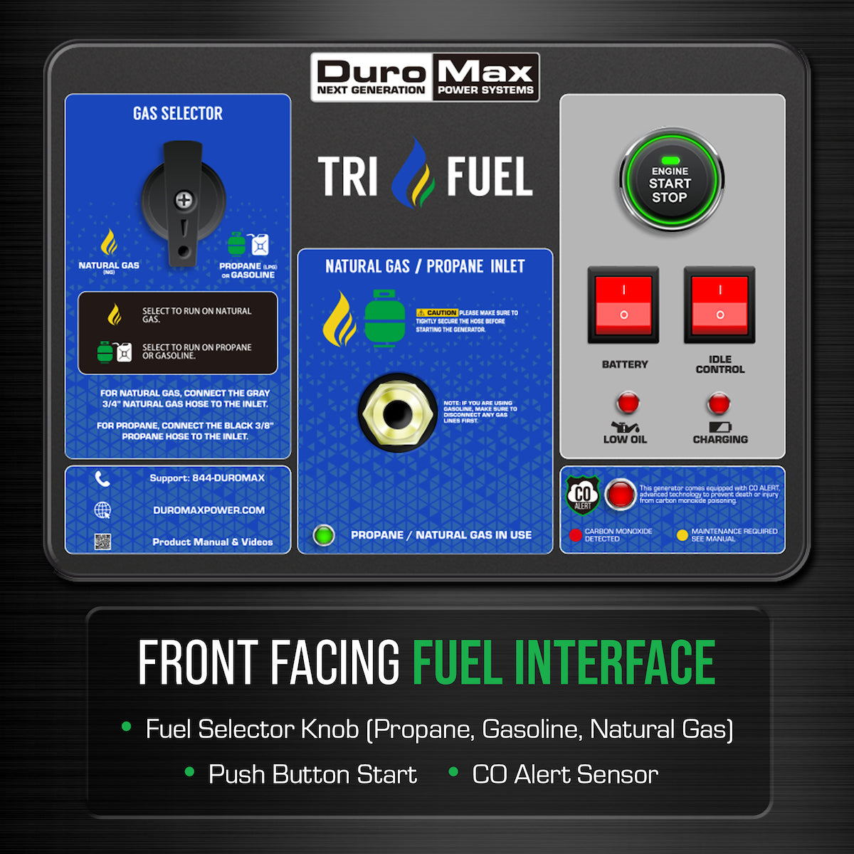 DuroMax XP15000HXT 15,000 Watt Tri Fuel Portable Generator