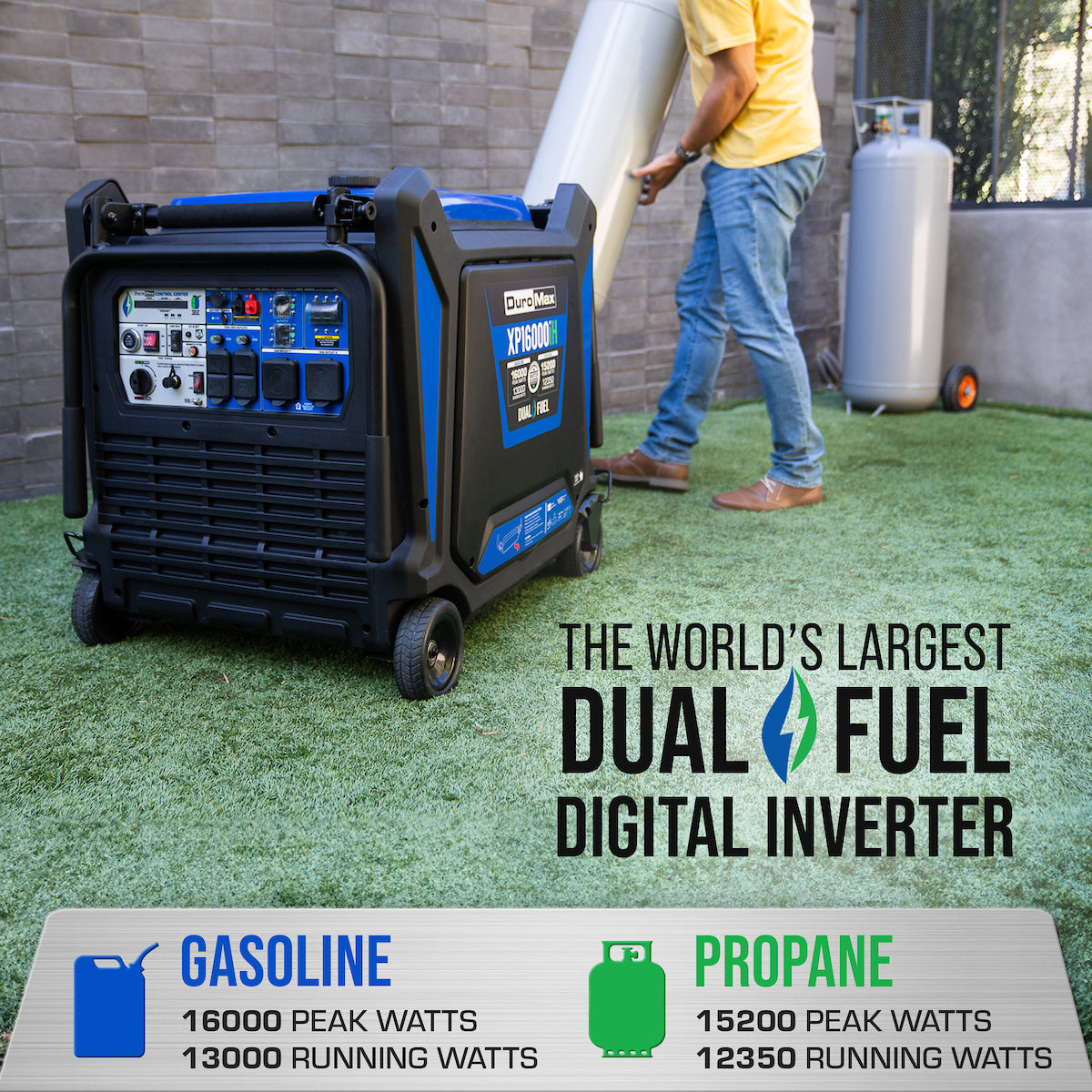 DuroMax XP16000iH 16,000 Watt Portable Dual Fuel Inverter Generator - Power Your Home Anywhere