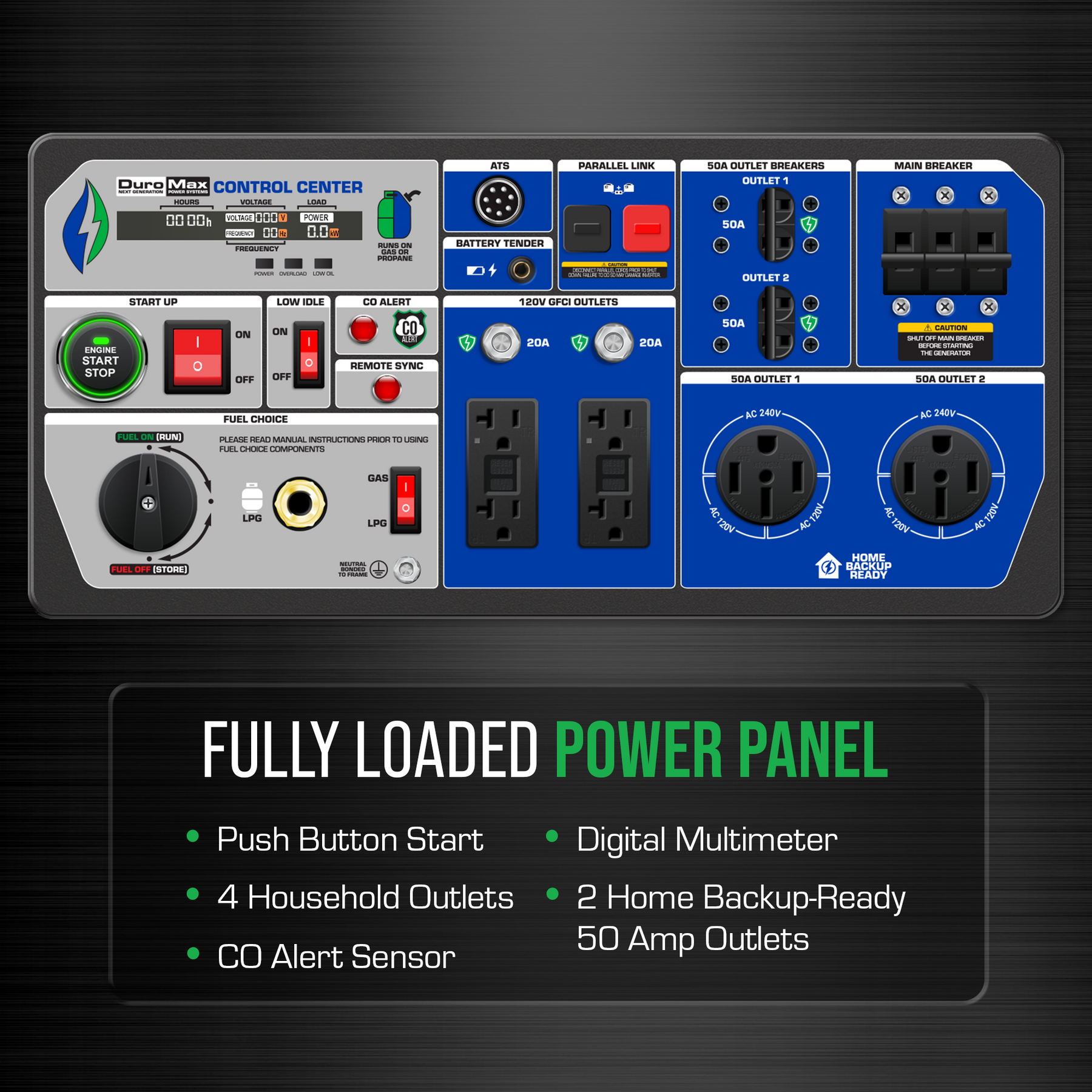 DuroMax XP16000iH 16,000 Watt Portable Dual Fuel Inverter Generator - Power Your Home Anywhere