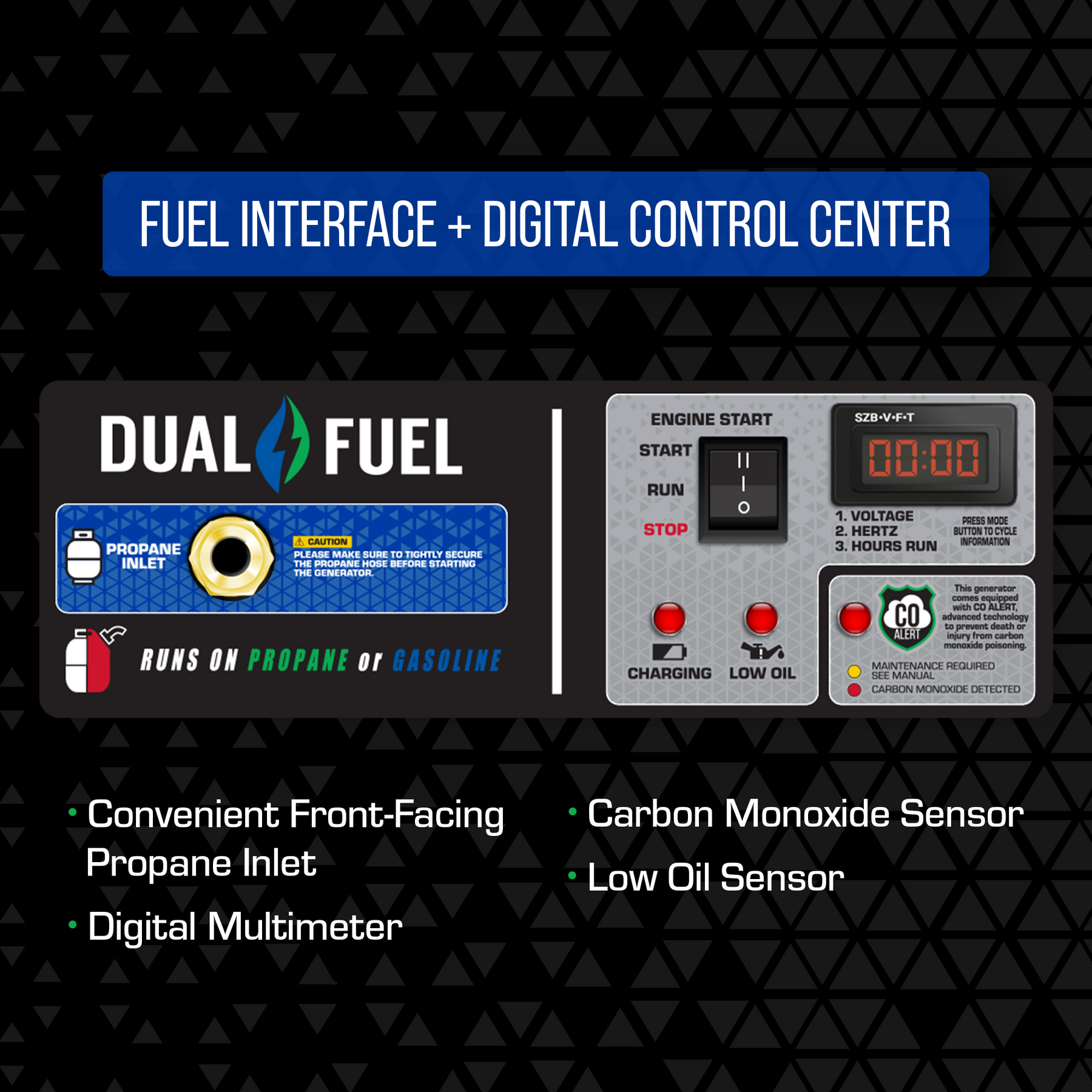 DuroMax XP5500HX 5,500 Watt Dual Fuel Portable Generator with CO Alert