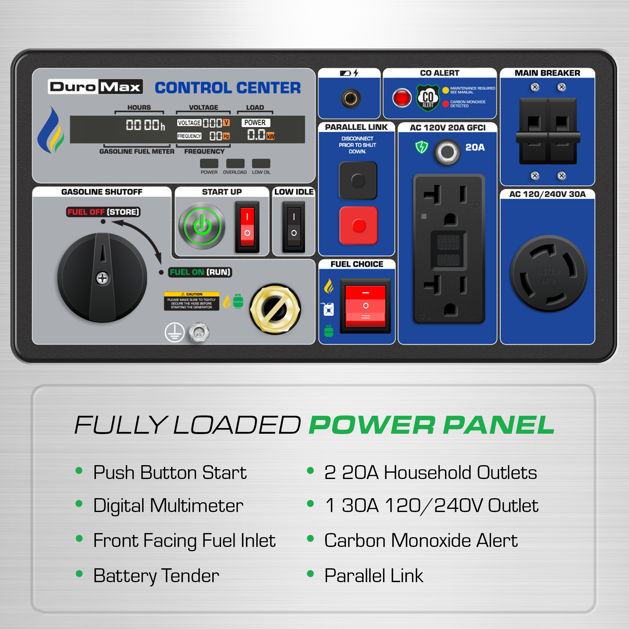 DuroMax 7,000 Watt Portable Tri Fuel Inverter Generator - Quiet & Reliable Power