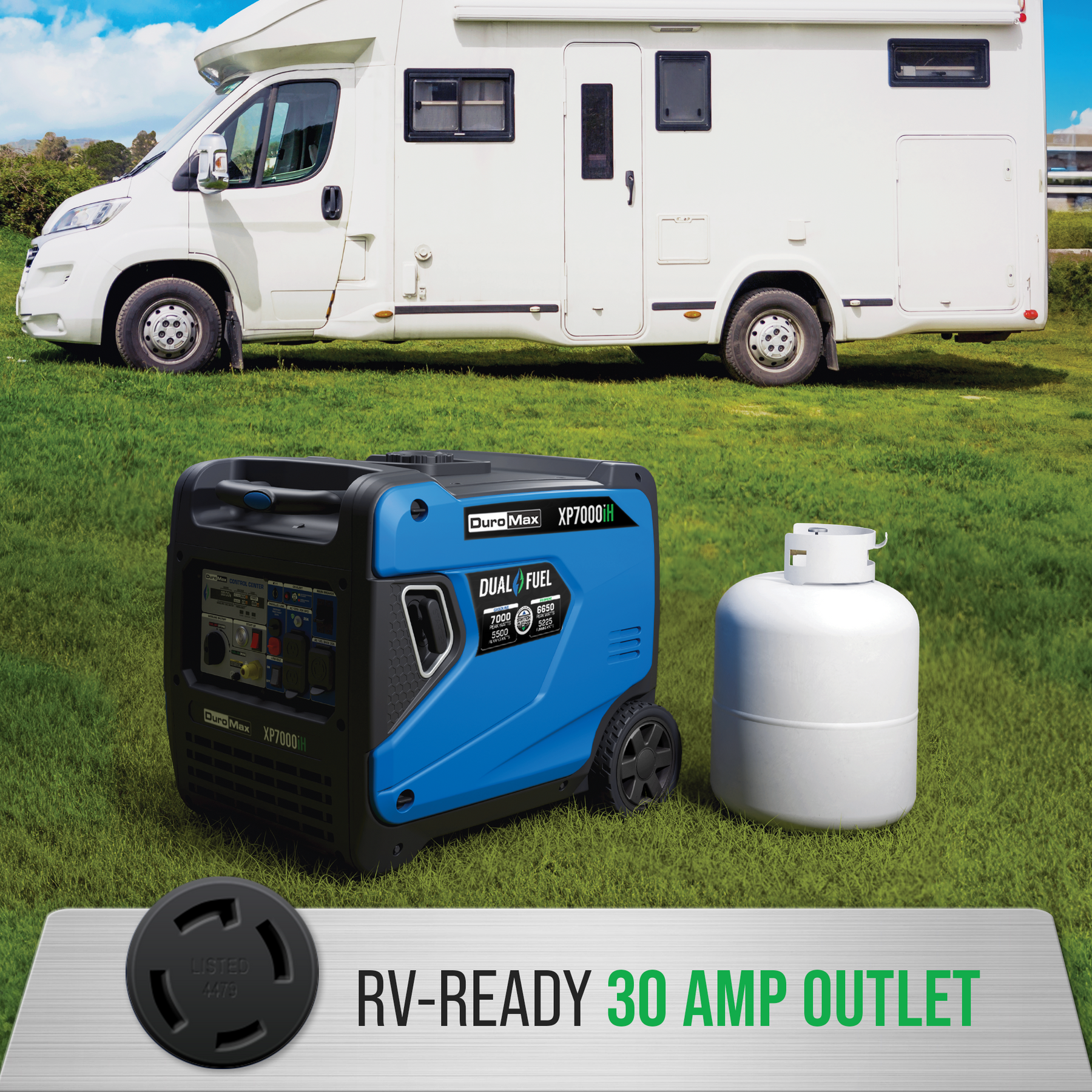 DuroMax XP7000iH 7,000 Watt Portable Dual Fuel Inverter Generator - Power Anywhere, Anytime