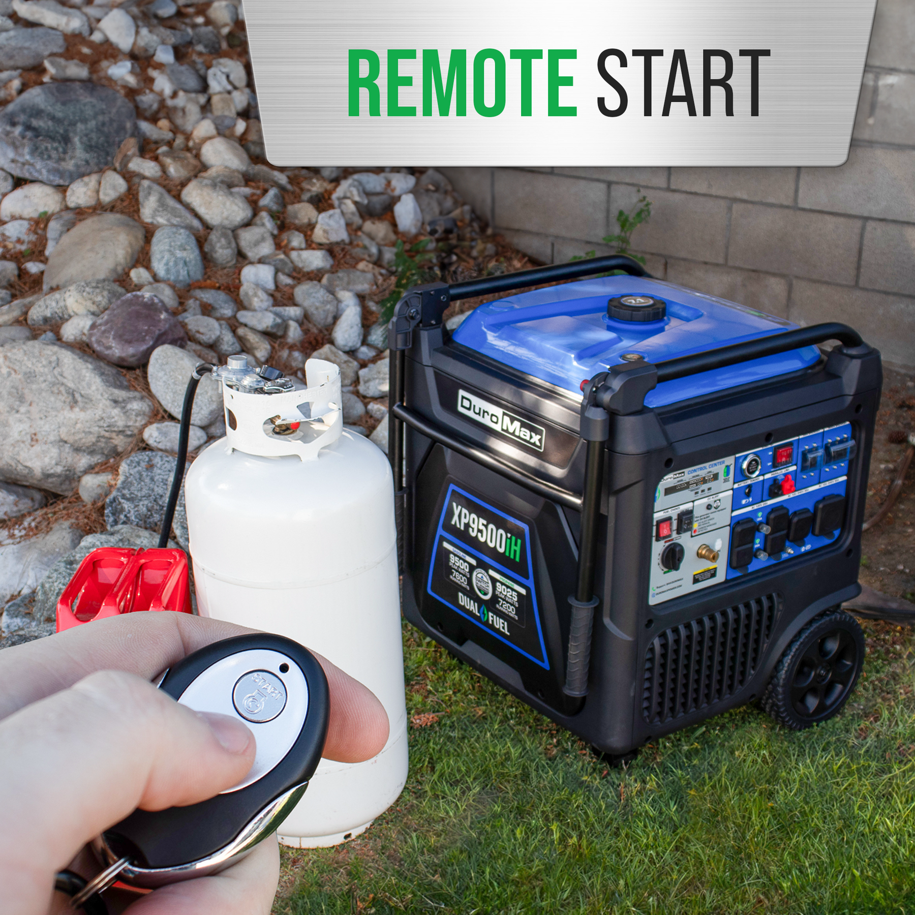 DuroMax XP9500iH 9,500 Watt Portable Dual Fuel Inverter Generator