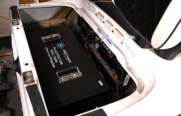 AIMS Power Golf Cart 105AH Lithium Battery 105AH 48V 5.3 kWh with Charger and Wiring kit - Reliable Energy for Your Adventures