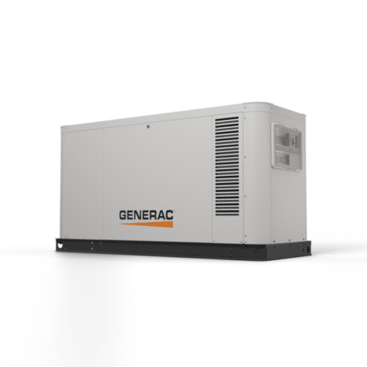 Generac 32kW liquid-cooled generator model XG03245ANAX alternate left side view