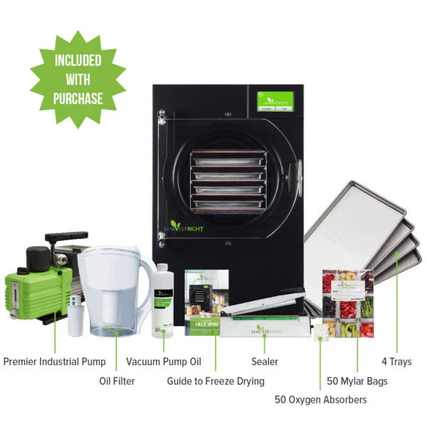 Black Harvest Right Small Home Pro Freeze Dryer - Preserve Food for 25 Years