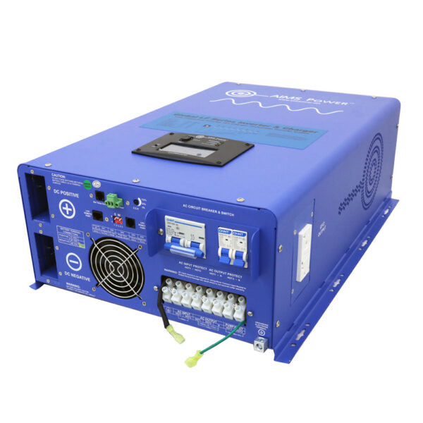 AIMS Power 10000 Watt Pure Sine Inverter Charger 48 Vdc / 240Vac Input & 120/240Vac Split Phase Output - Reliable Backup Power