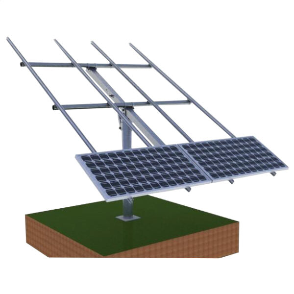 AIMS Power Heavy Duty Single Pole Mount Rack for Solar Panels - Fits 6 Panels