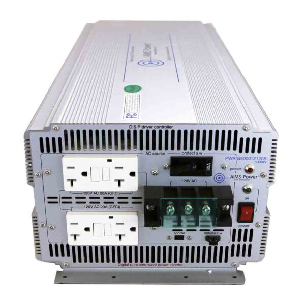 AIMS Power 5000 Watt Pure Sine Power Inverter – Industrial Grade