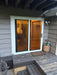 Supplier photo of sliding security-screen installation, representative only
