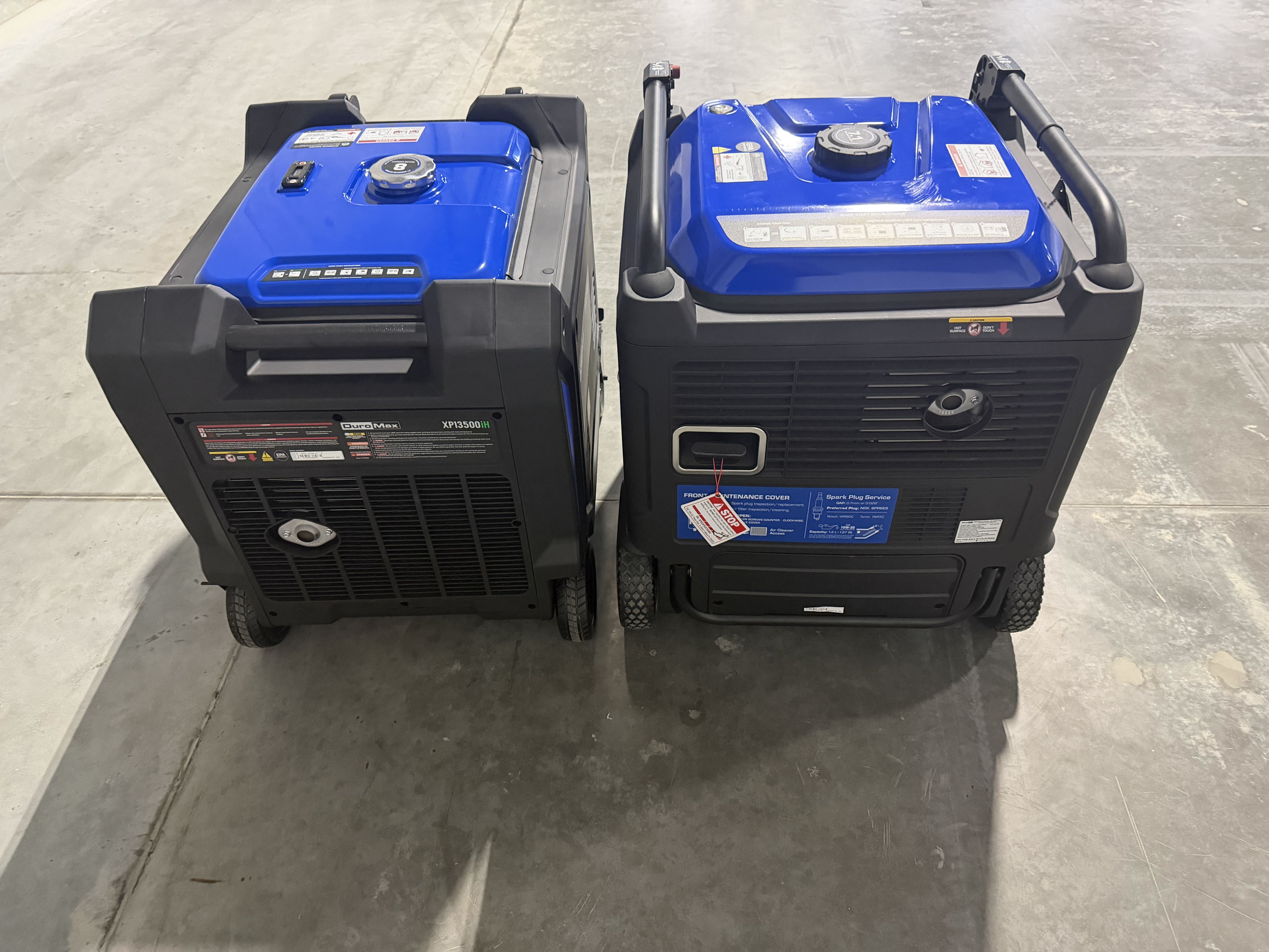 DuroMax XP13500iH generator rear view