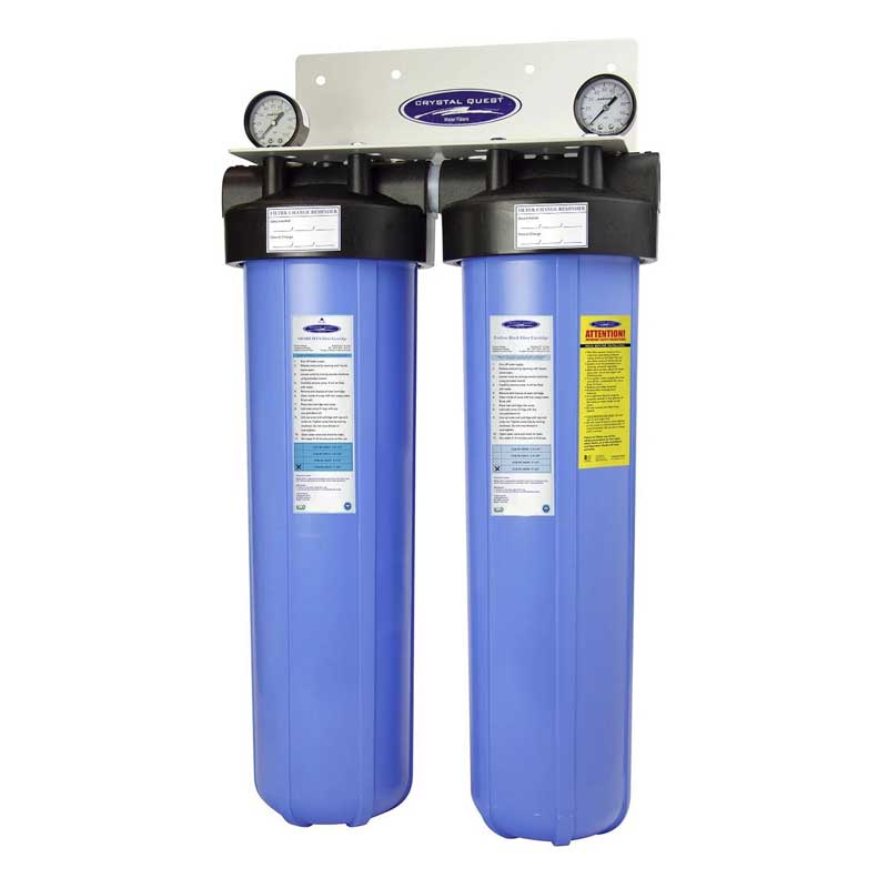 Crystal Quest SMART Big Blue Whole House Water Filter (6-8 GPM | 2-3 People)