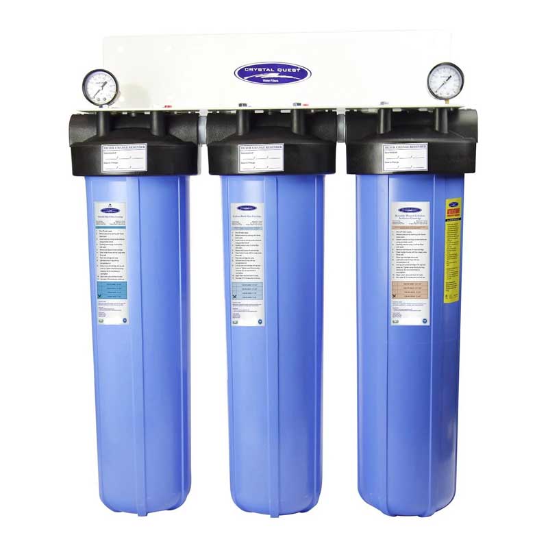Crystal Quest SMART Big Blue Whole House Water Filter (6-8 GPM | 2-3 People)