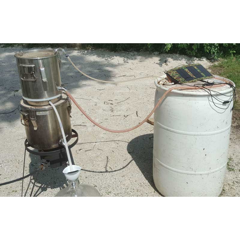 Gravi-Stil with Solar Pump - Survival Water Distiller for Brackish or Ocean Water