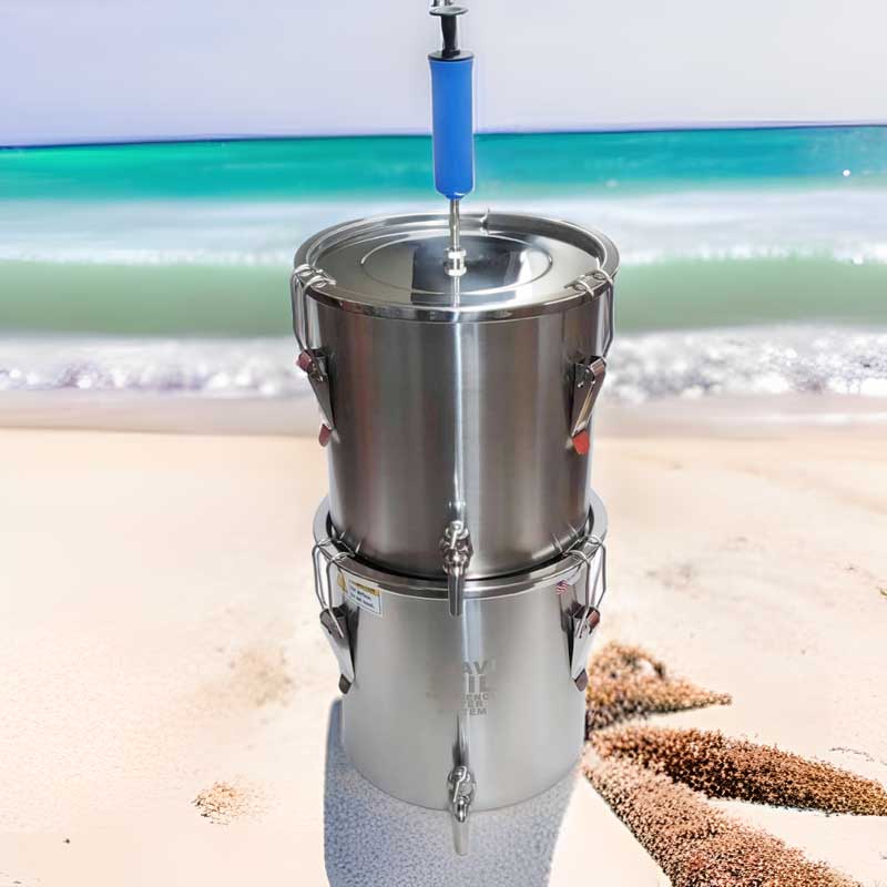 Gravi-Stil with Solar Pump - Survival Water Distiller for Brackish or Ocean Water